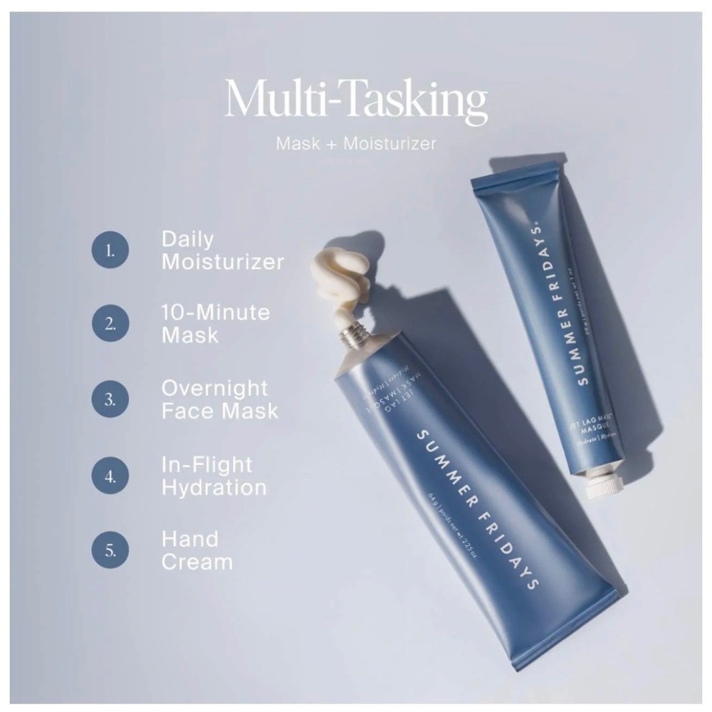 Summer Fridays Jet Lag Mask 0.5 oz Blue Tube Hydrating Cream Masque